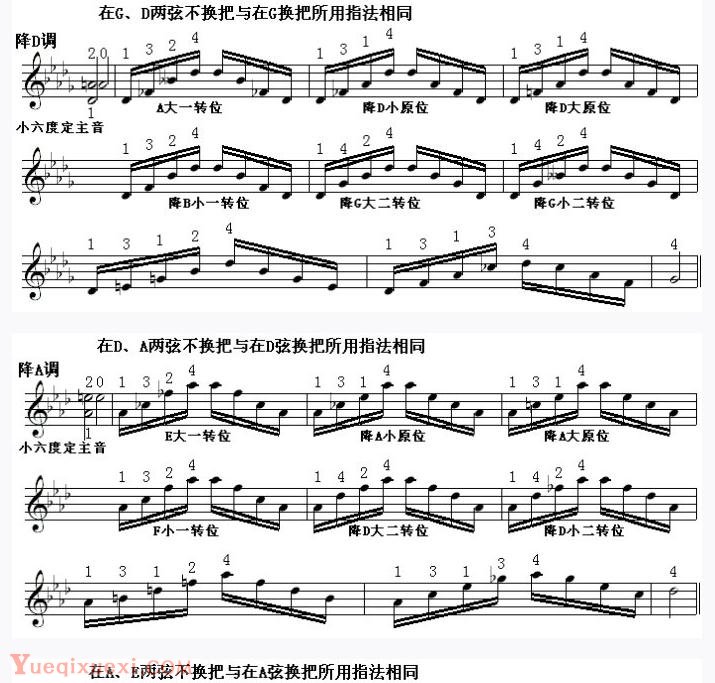 邓文汉小提琴《半音模进式》琶音练习（六）介绍降D调