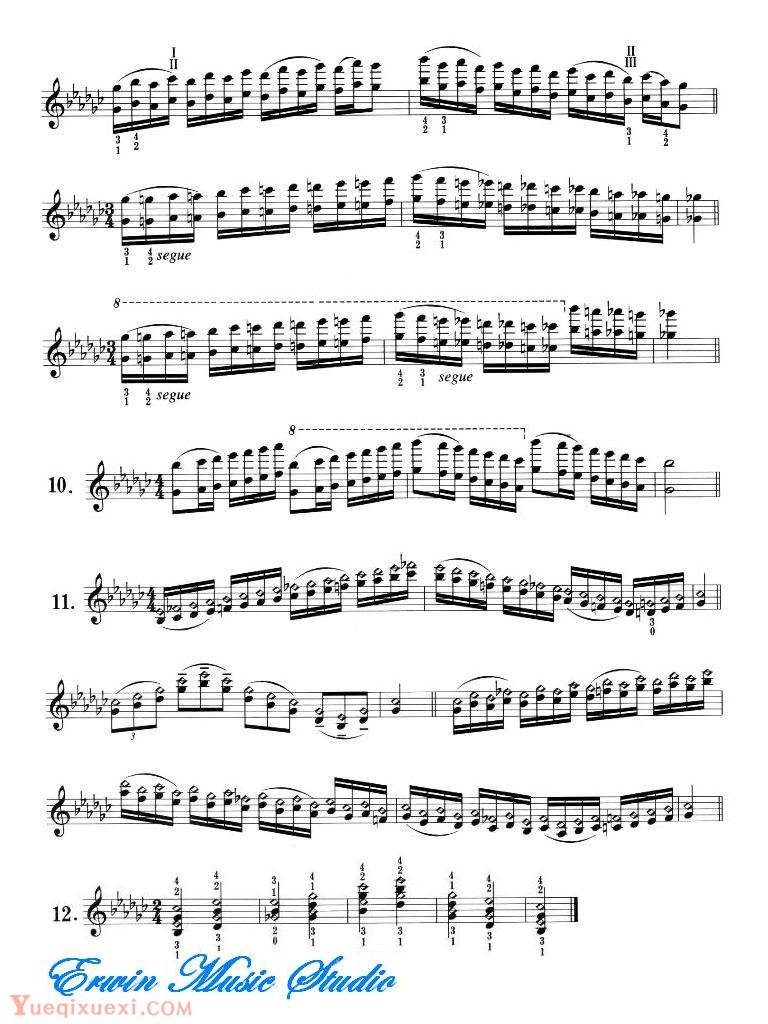 小提琴音阶体系 每日大、小調音阶练习 bG大调
