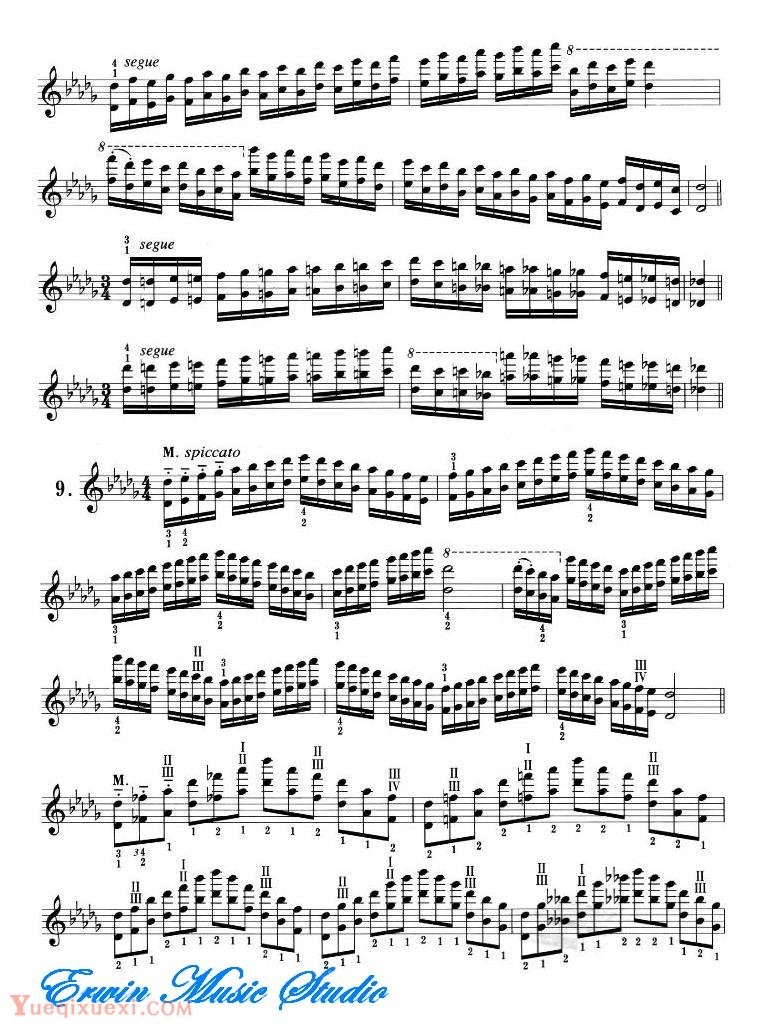 小提琴音阶体系 每日大、小調音阶练习11 bD大调