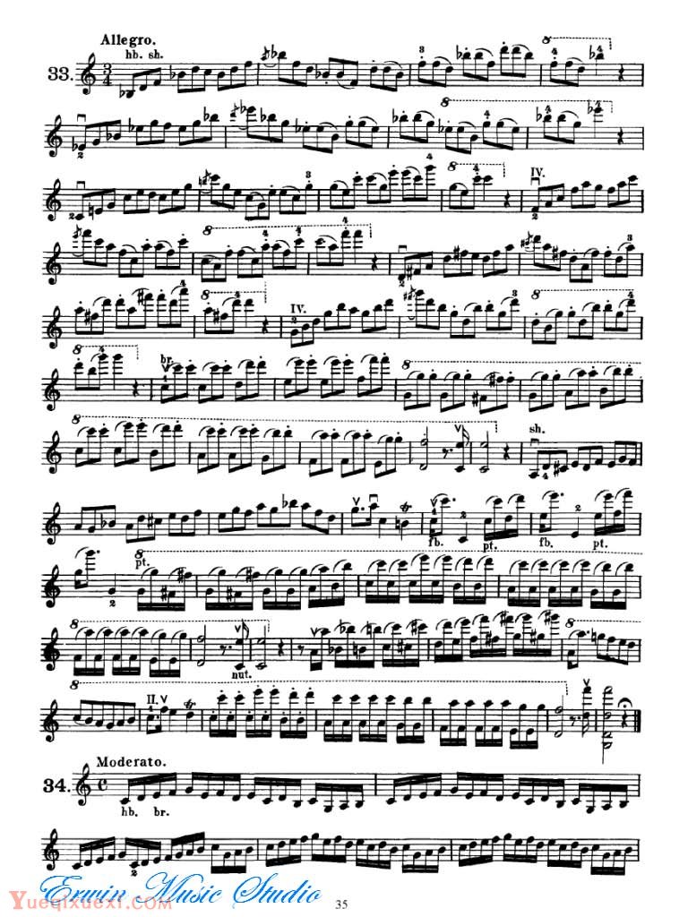 Federigo Fiorillo 36 Etudes or Caprices for Solo Violin 21-40