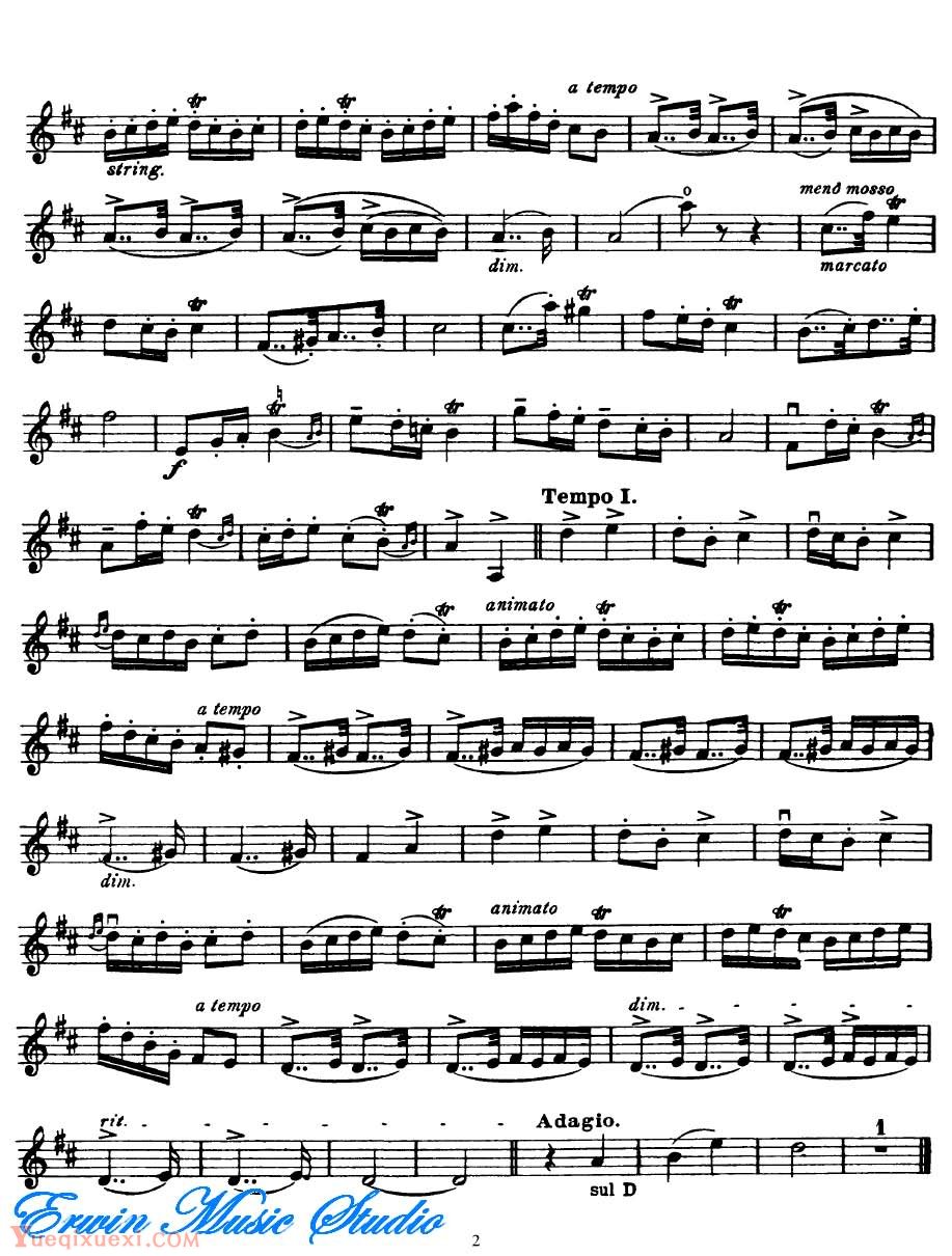 克莱斯勒-路易十三舞曲马帕凡 小提琴谱+钢琴伴奏谱Violin  Fritz Kreisler,  Chanson Louis XIII and Pavane