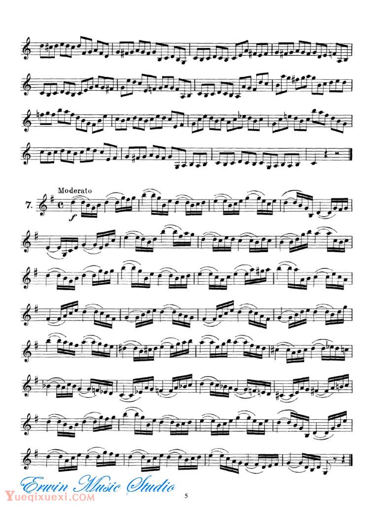 弗朗茨·沃尔法特-小提琴50 首简单旋律学习 作品.74 第一部份