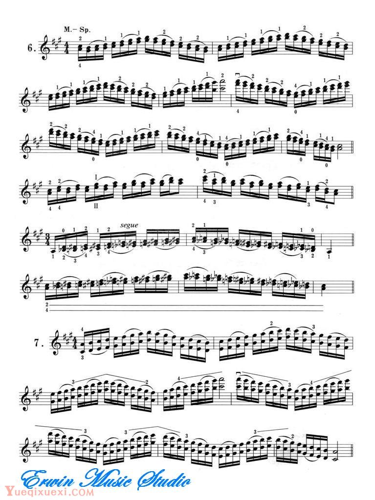 小提琴音阶体系 每日大、小調音阶练习 A大调