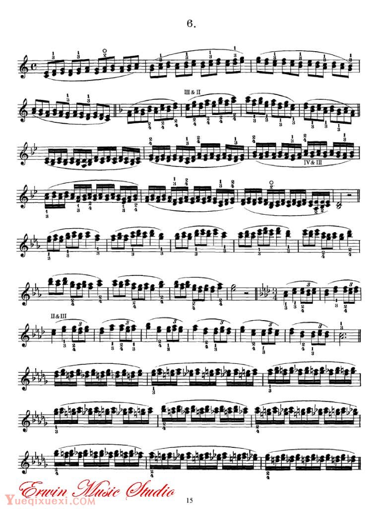 舍夫契克 双弦练习-学习小提琴技术 作品.1，第四册