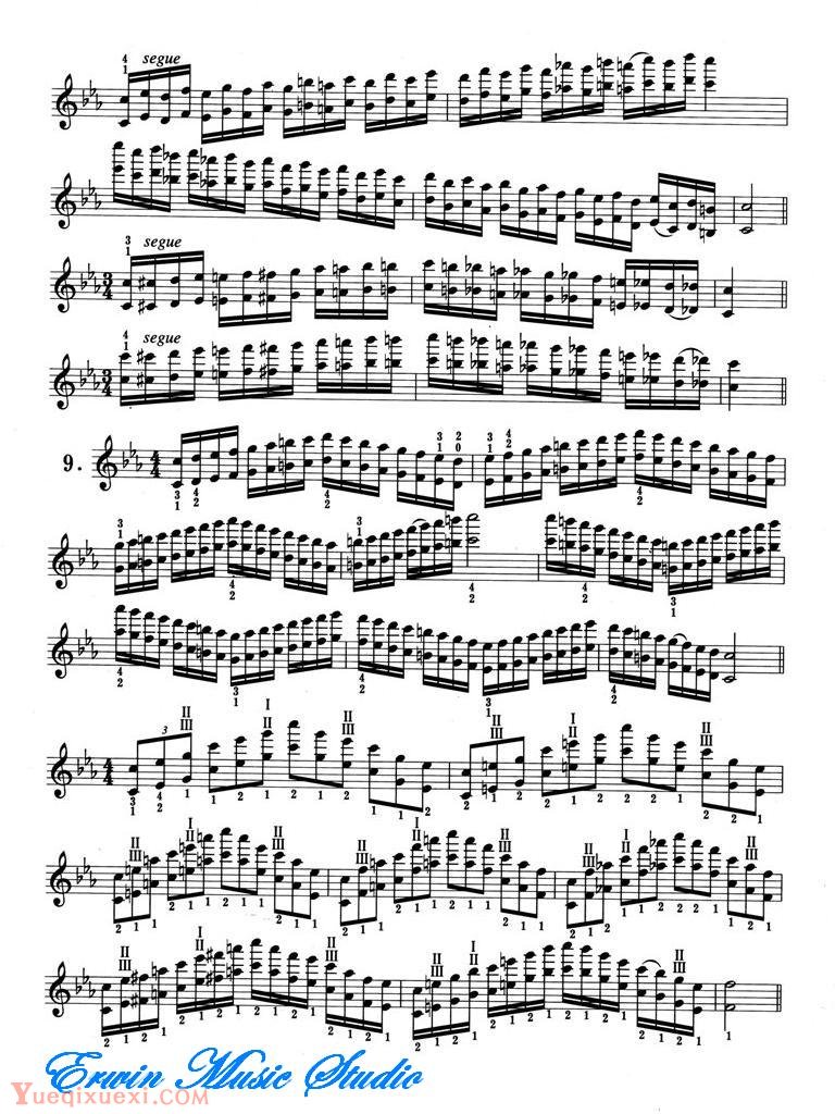 小提琴音阶体系 每日大、小調音阶练习8 C小调