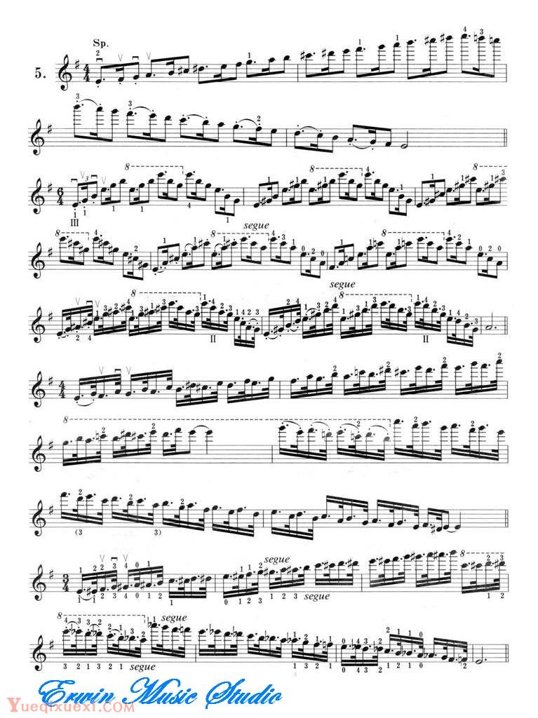 小提琴音阶体系 每日大、小調音阶练习 e小调
