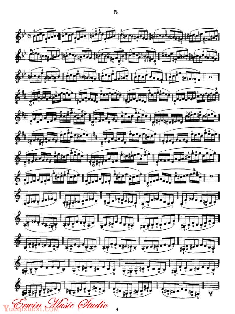舍夫契克 第二至第七指位：姿势练习-学习小提琴技术 作品.1 01