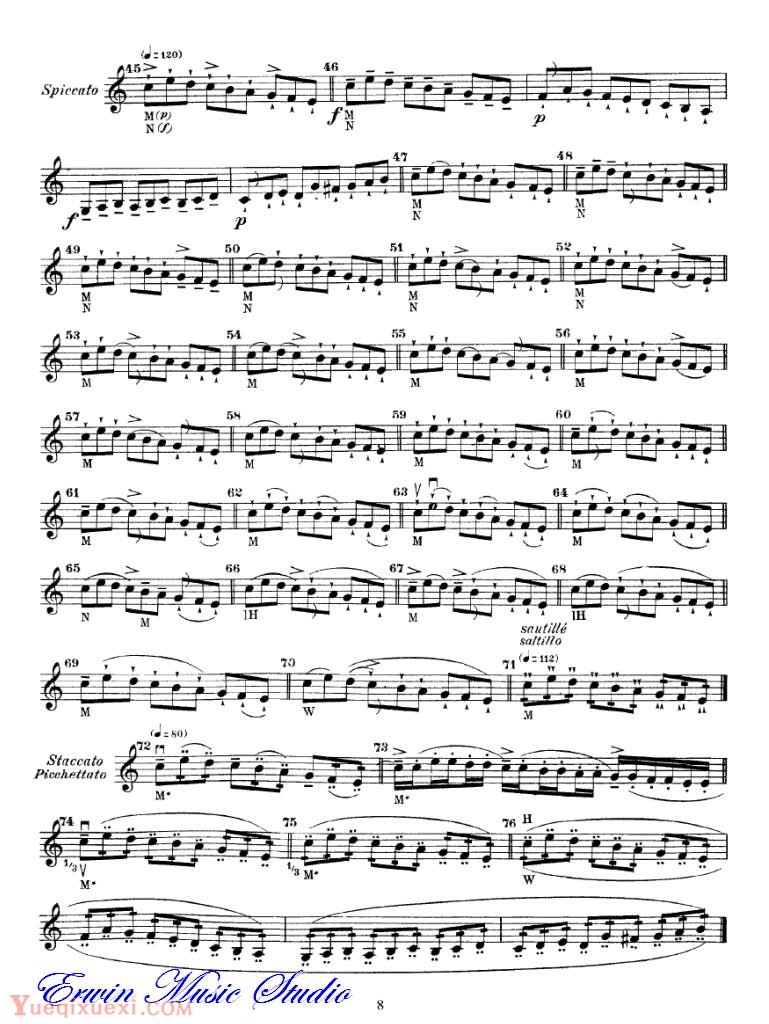 舍夫契克-小提琴运弓手法训练 作品.2, 第二册01