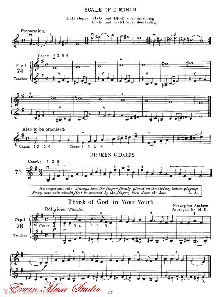 麦亚班克小提琴演奏法第一部份-初步演奏法05