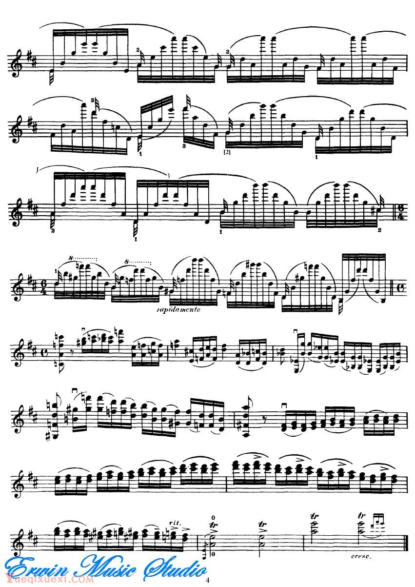 克萊斯勒-帕格尼尼-第一小提琴协奏曲华彩 作品6 Fritz Kreisler,  Cadenza for Paganini,Violin Concerto to No.1 Op.6