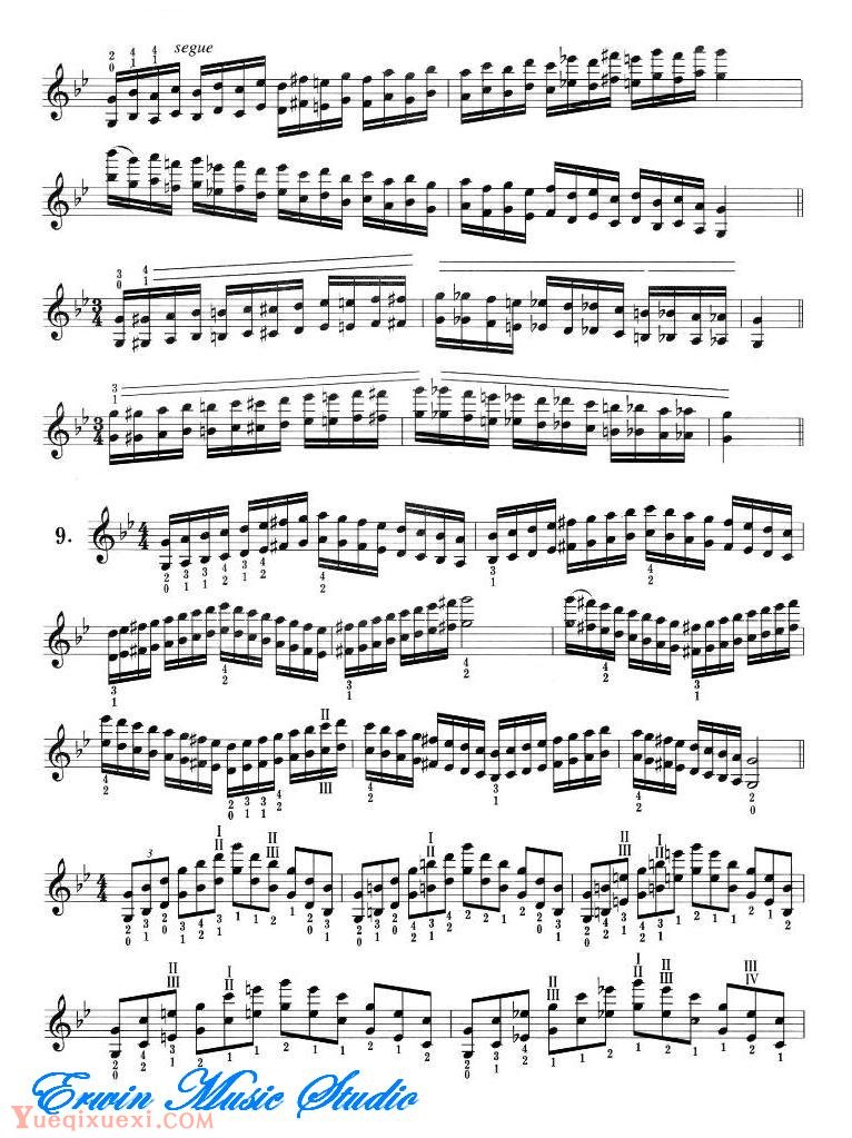 小提琴音阶体系 每日大、小調音阶练习6 g小调