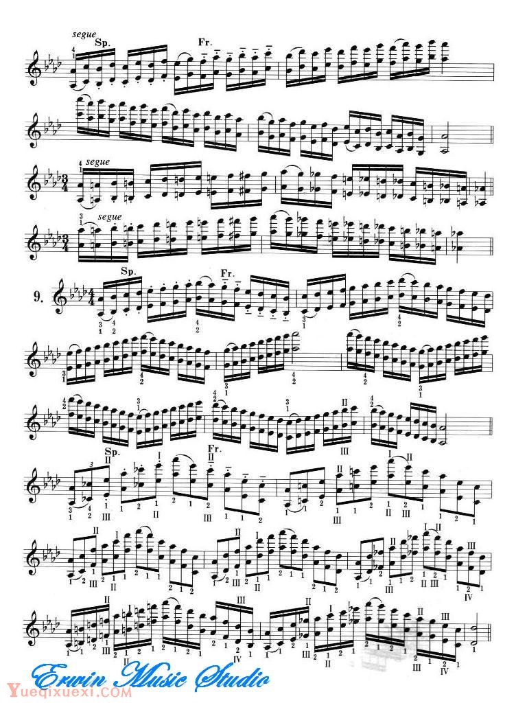 小提琴音阶体系 每日大、小調音阶练习9 bA大调