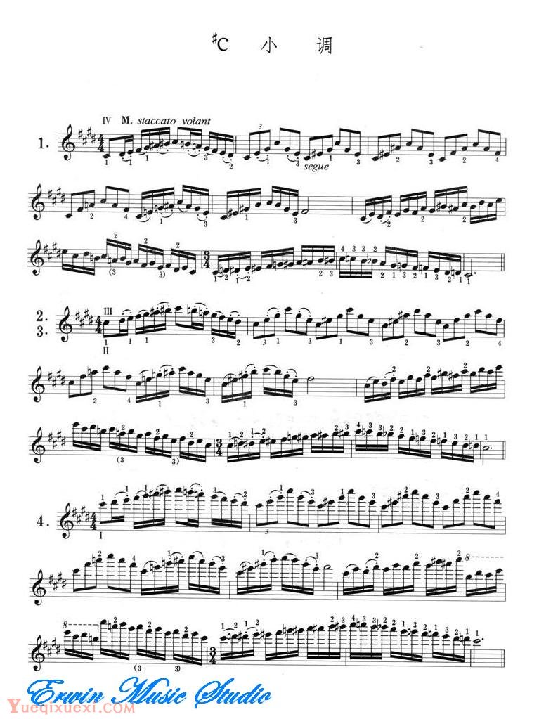 小提琴音阶体系 每日大、小調音阶练习 #c小调