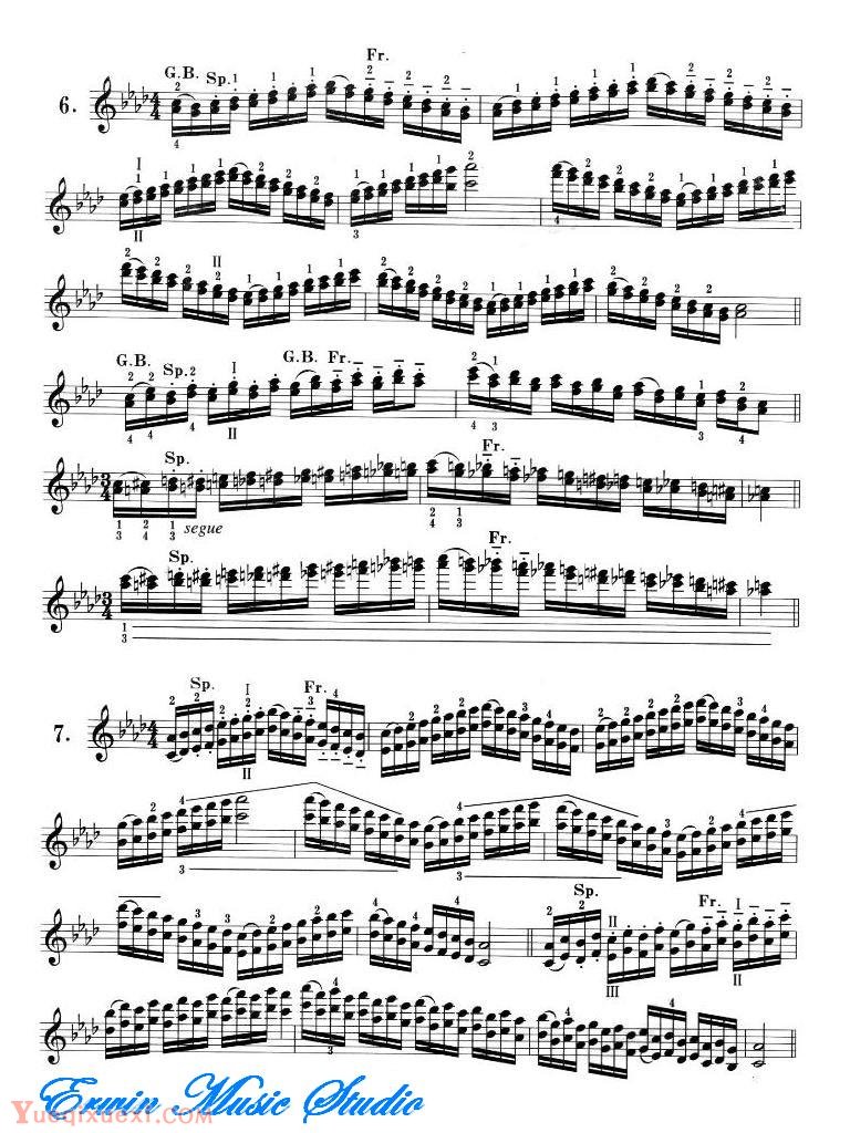 小提琴音阶体系 每日大、小調音阶练习9 bA大调