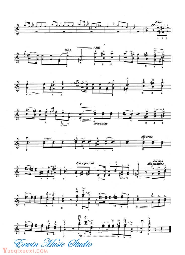 克莱斯勒-老歌Violin  Fritz Kreisler,  Old Songs