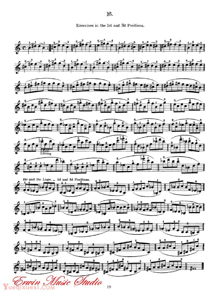 舍夫契克 第二至第七指位：姿势练习-学习小提琴技术 作品.1 02
