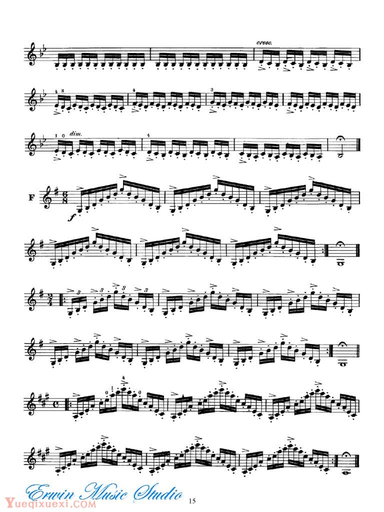卡索堤-小提琴运弓技术 作品.50