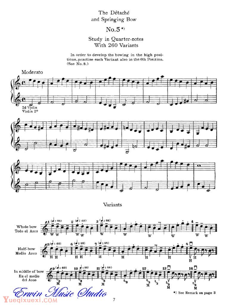 舍夫契克-小提琴运弓手法训练 作品.2, 第一册01