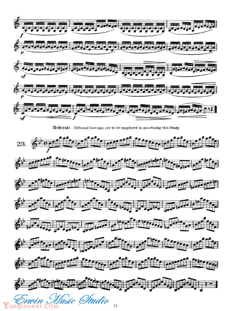 弗朗茨·沃尔法特-40首小提琴初级技巧练习曲 作品.54