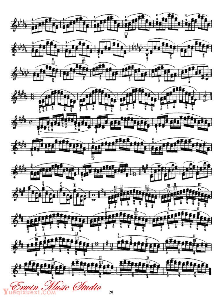 舍夫契克 双弦练习-学习小提琴技术 作品.1，第四册