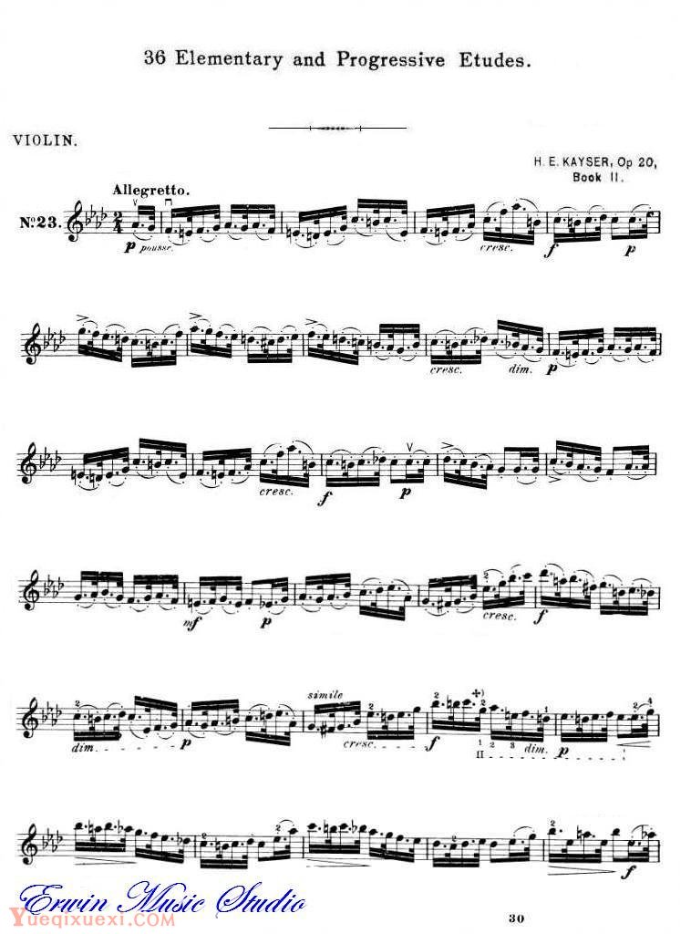 开塞-36首小提琴练习曲 作品.20 02