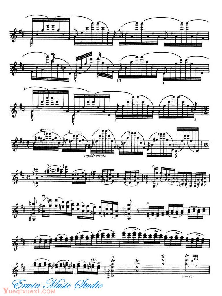 克萊斯勒-帕格尼尼-第一小提琴协奏曲华彩 作品6  Fritz Kreisle, Cadenza by Paganini Op.6