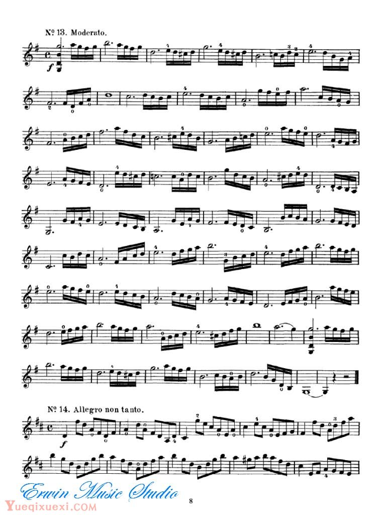 沃尔法特60首小提琴练习曲 作品45 图书1(第1首-30首)60 Studies.op.45