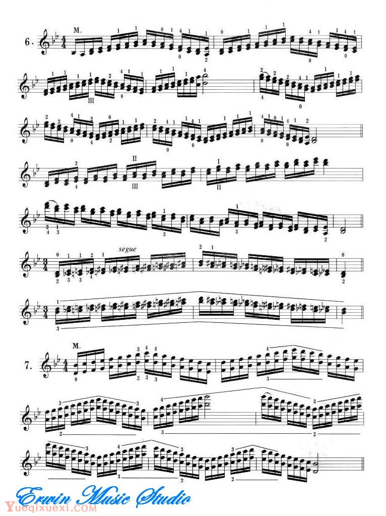 小提琴音阶体系 每日大、小調音阶练习5 bB大调