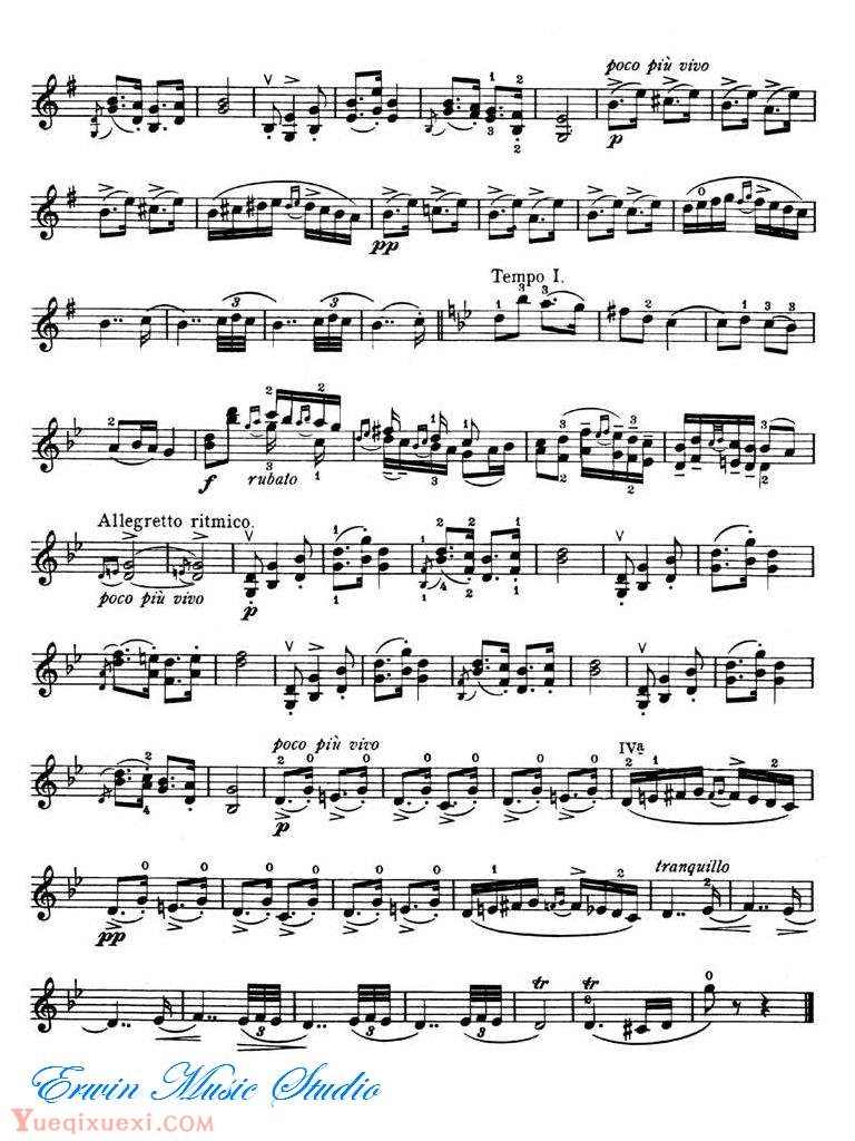 克莱斯勒-德沃夏克-G大调斯拉夫舞曲第1号Violin Dvorak Slavonic Dance  No.1 in G Minor