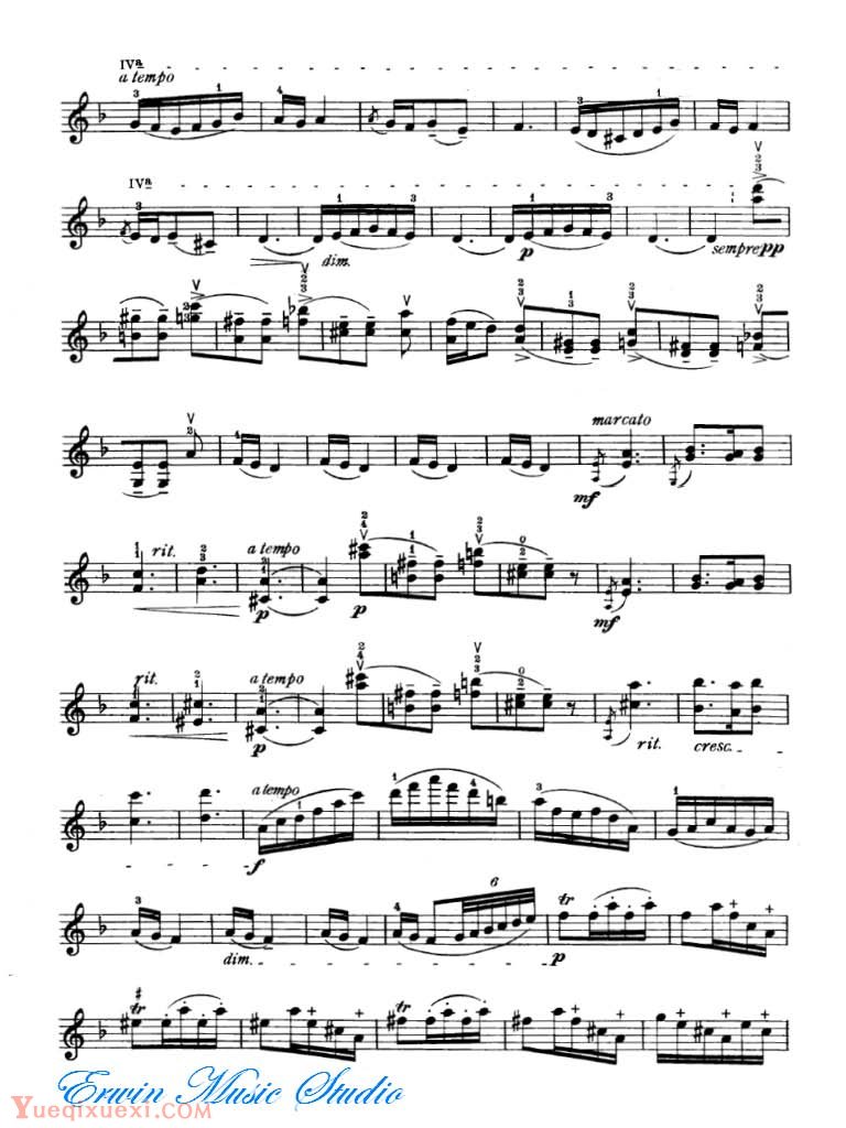 克莱斯勒-拉赫玛尼诺夫-小夜曲 小提琴谱+钢琴伴奏谱Violin  Fritz Kreisler,  Serge Rachmaninov Serenade
