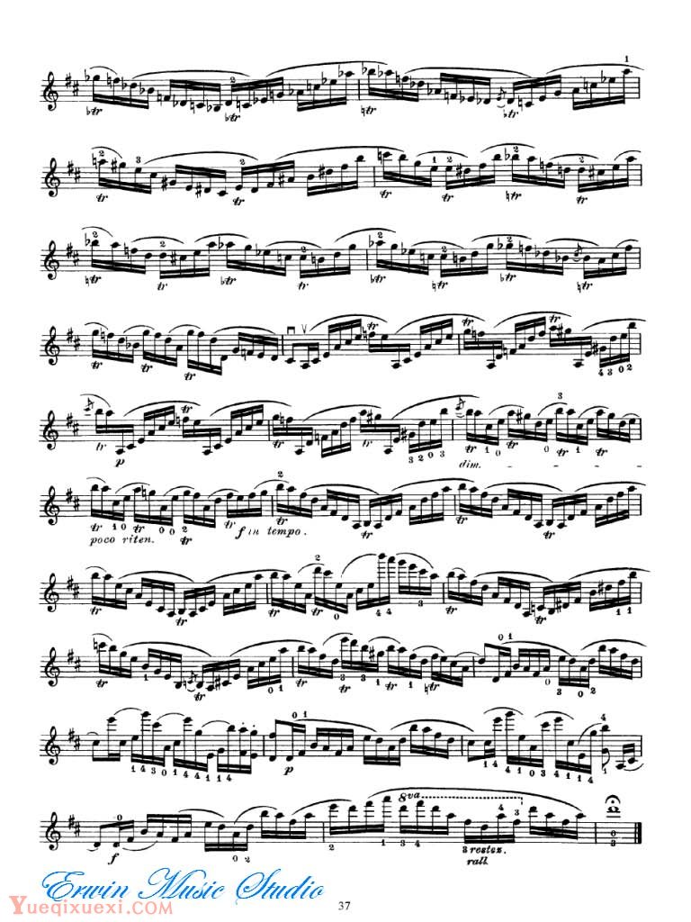 顿特小提琴24首练习和随想曲 大顿特随想曲03