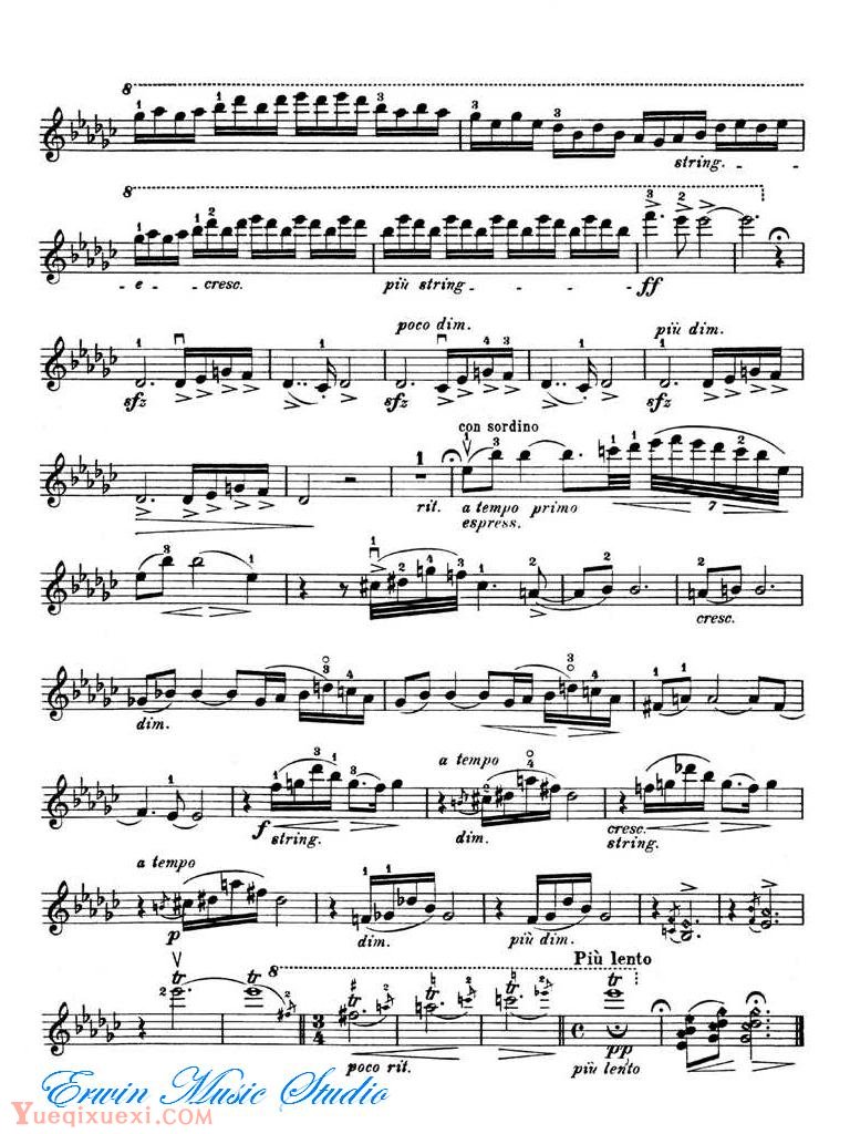 克莱斯勒-西里尔 斯科特-安樂鄉 作品47 第1首Violin    Lotus Land  Op.47,No.1