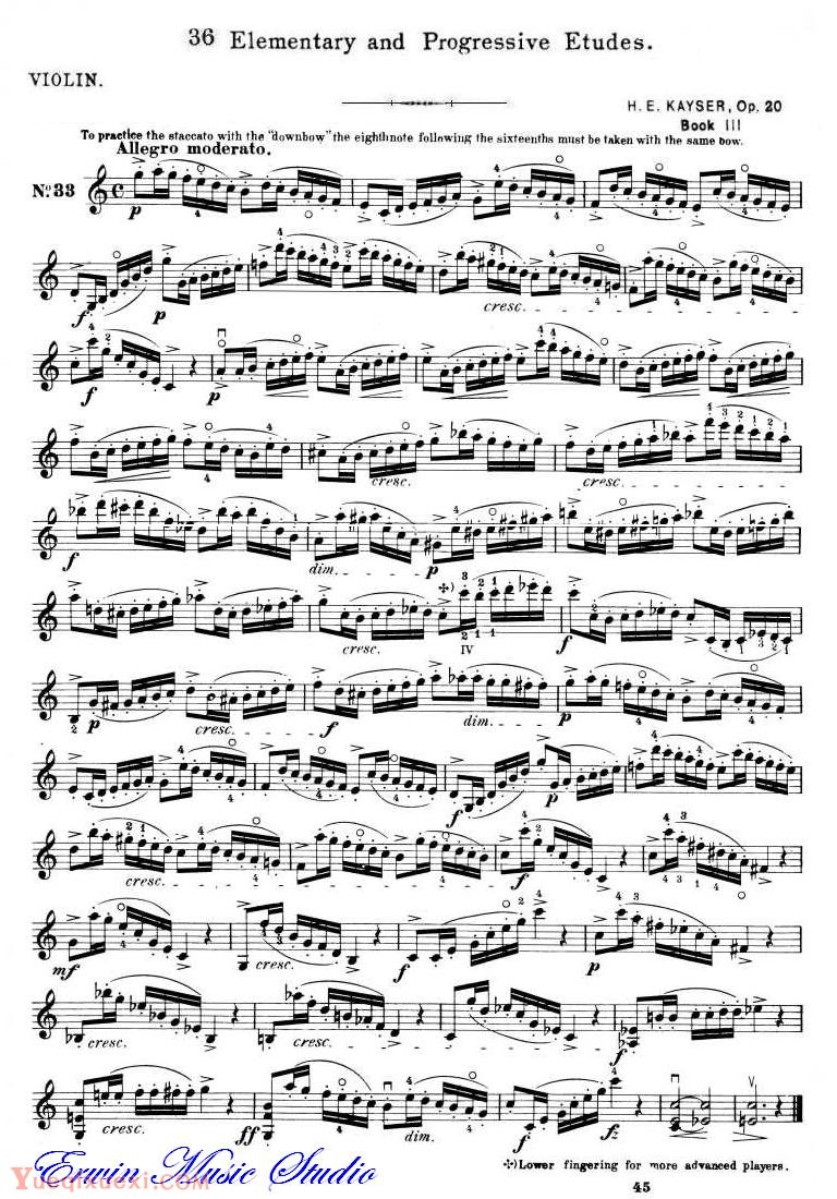 开塞-36首小提琴练习曲 作品.20 03