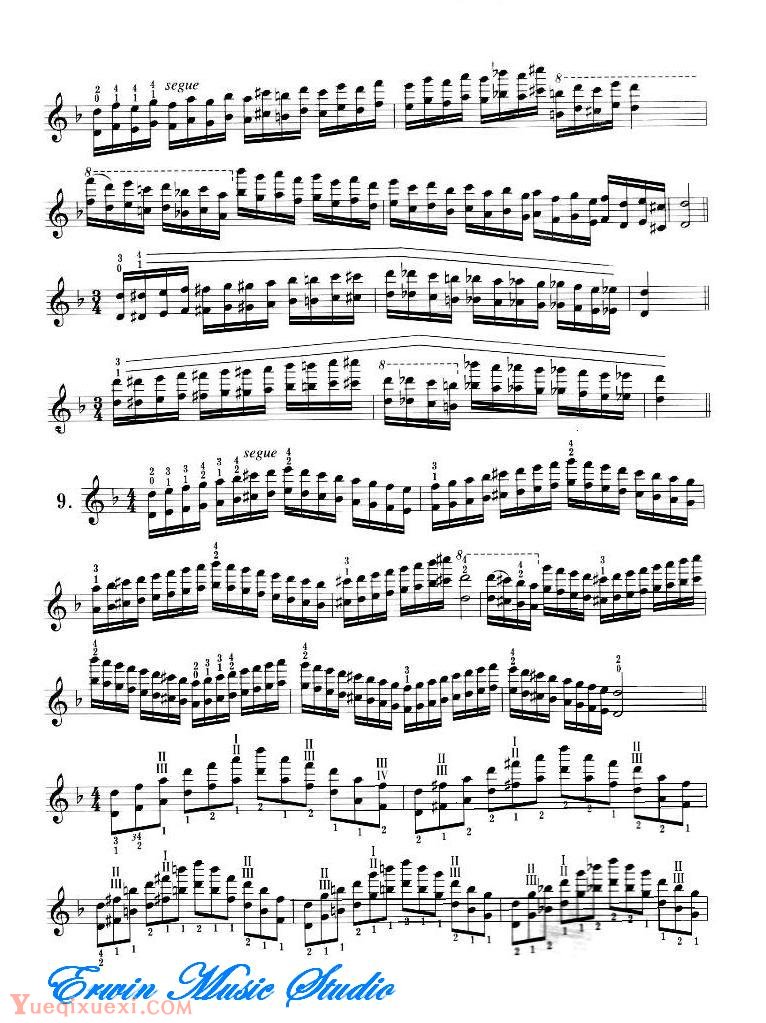 小提琴音阶体系 每日大、小調音阶练习4 d小调