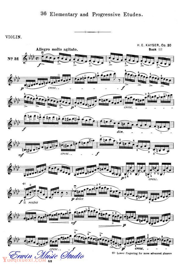 开塞-36首小提琴练习曲 作品.20 03