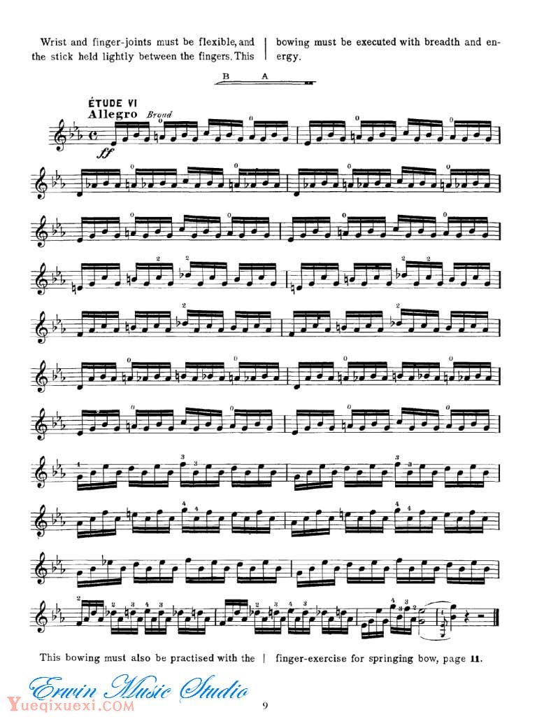 卡索堤-小提琴运弓技术 作品.50
