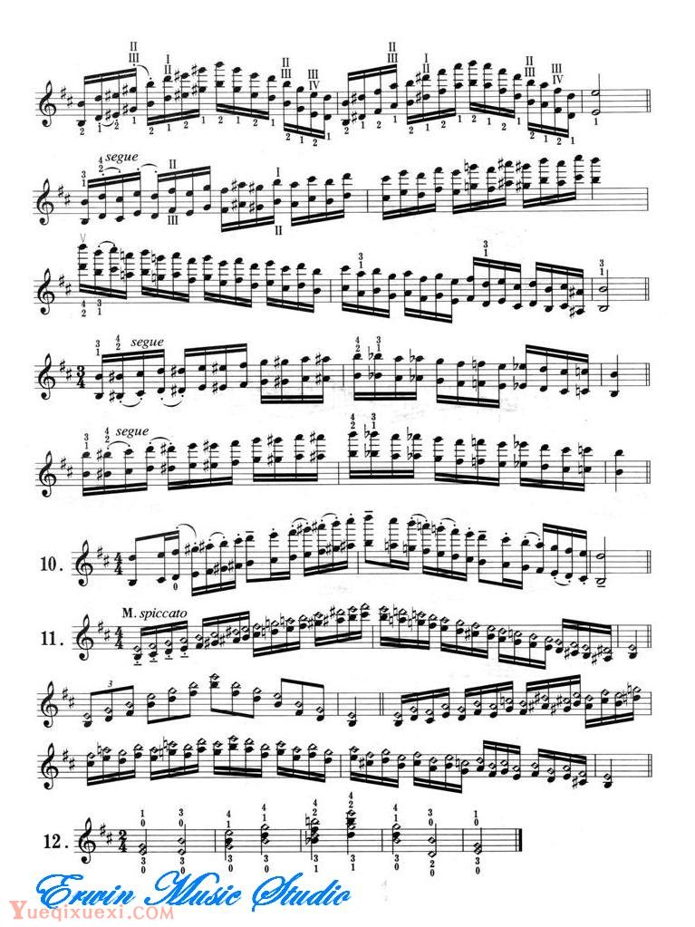 小提琴音阶体系 每日大、小調音阶练习 d小调