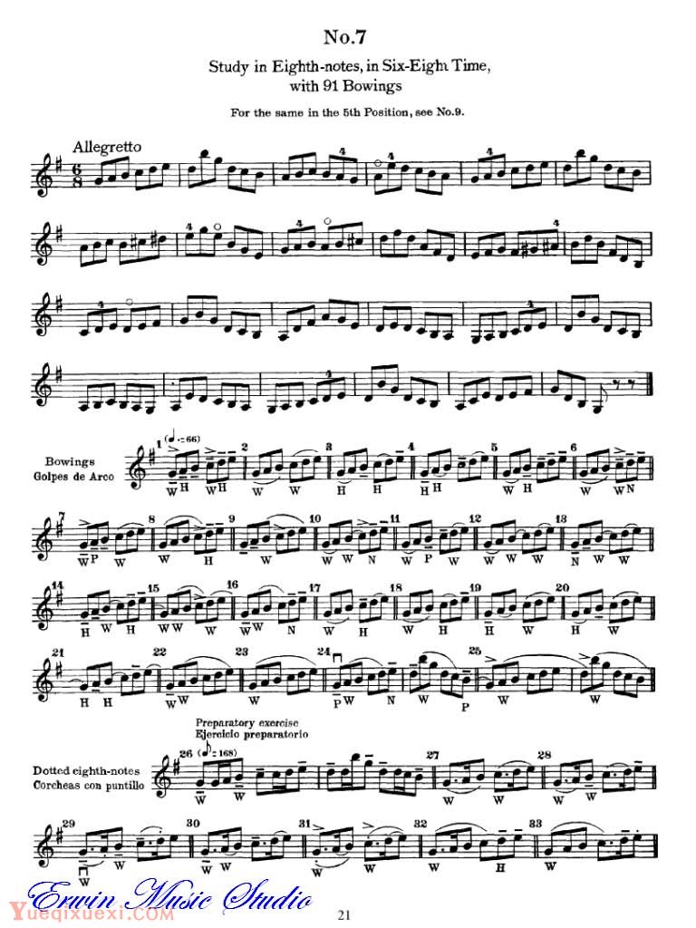 舍夫契克-小提琴运弓手法训练 作品.2, 第一册02