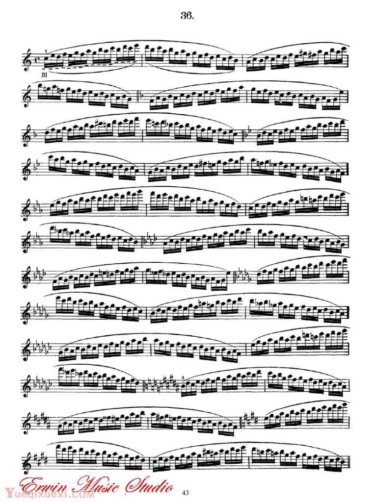 舍夫契克 第二至第七指位：姿势练习-学习小提琴技术 作品.1 04