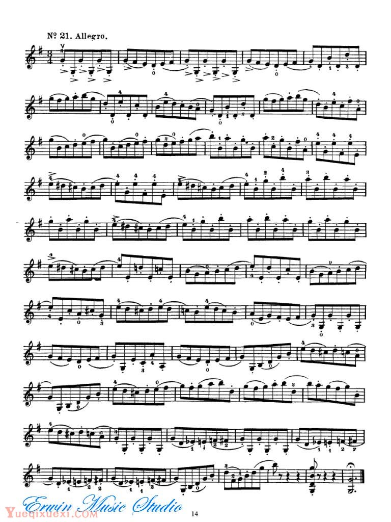 沃尔法特60首小提琴练习曲 作品45 图书1(第1首-30首)60 Studies.op.45