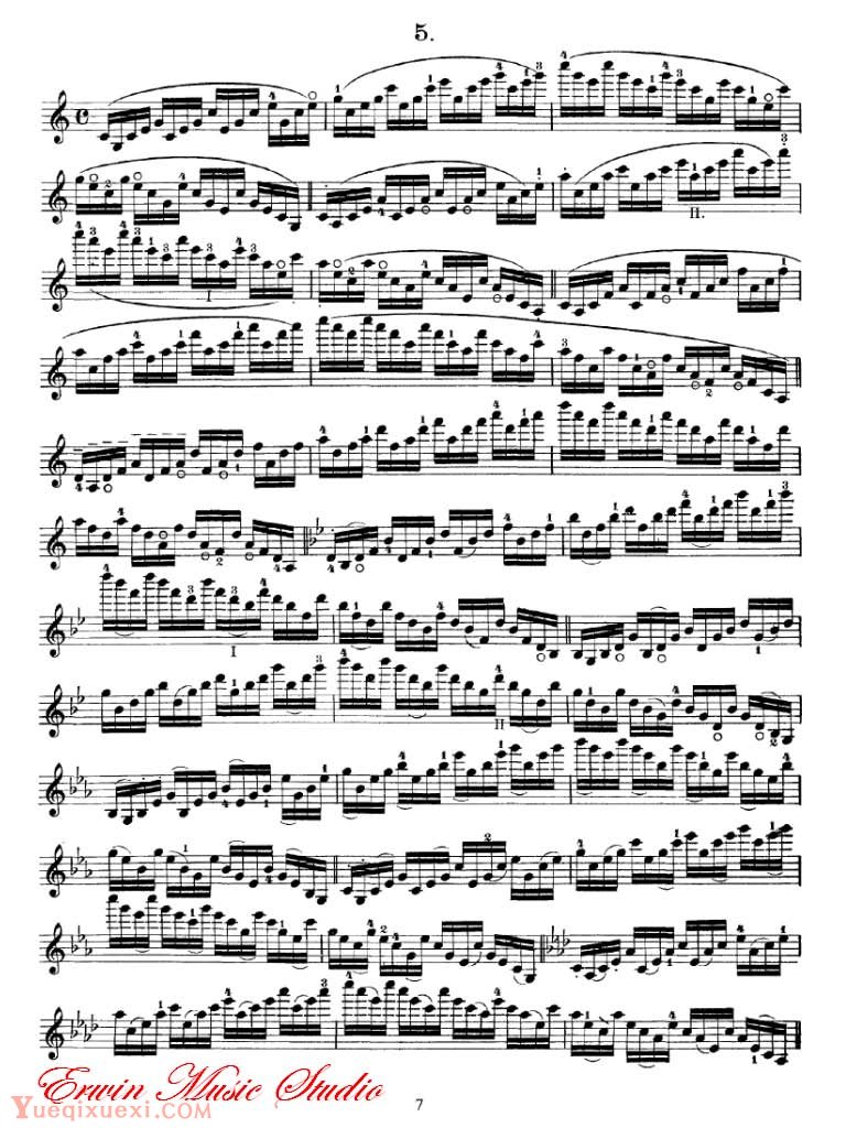 舍夫契克 移动和变換指位：姿势练习-学习小提琴技术 第三册