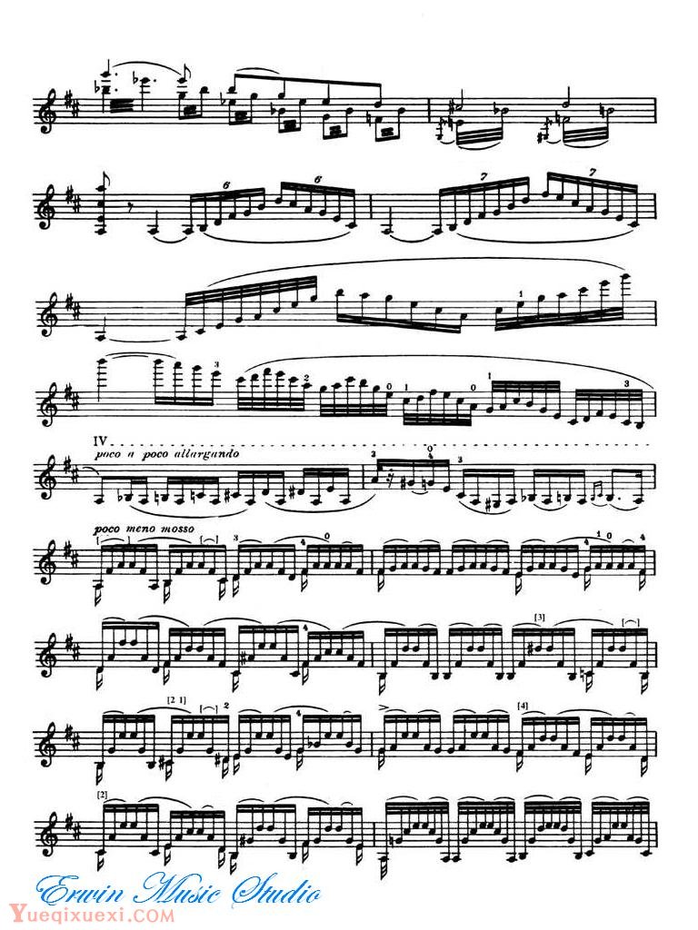 克萊斯勒-帕格尼尼-第一小提琴协奏曲华彩 作品6  Fritz Kreisle, Cadenza by Paganini Op.6