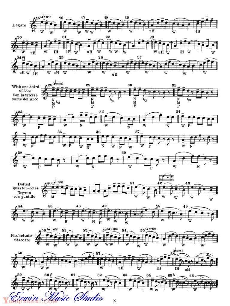 舍夫契克-小提琴运弓手法训练 作品.2, 第一册01