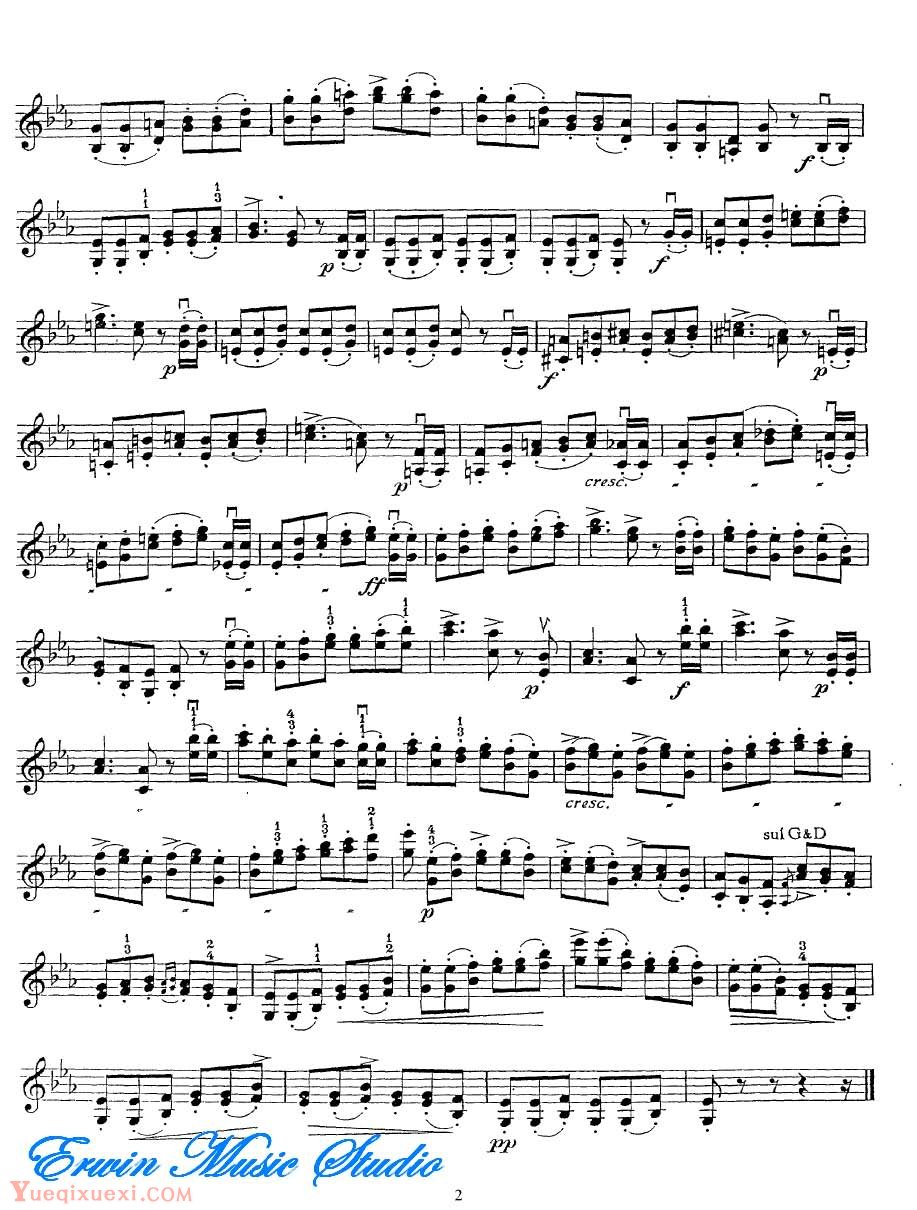 克莱斯勒-狩猎 (卡蒂埃风格)Violin  Fritz Kreisler,  La Chasse (Caprice, after Caetier)