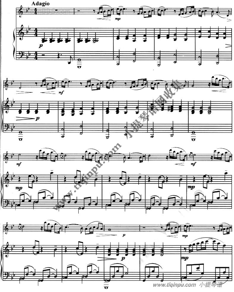 柔版(Adagio) 小提琴独奏 菲奥诺拉·莎莉