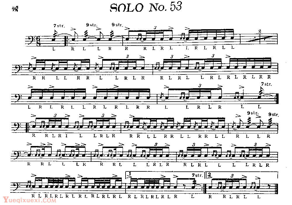 美国军鼓150条精华SOLO系列之《SOLO No.53》