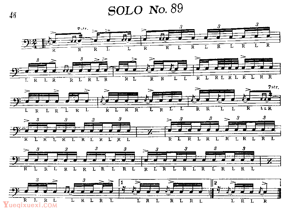 美国军鼓150条精华SOLO系列之《SOLO No.89》