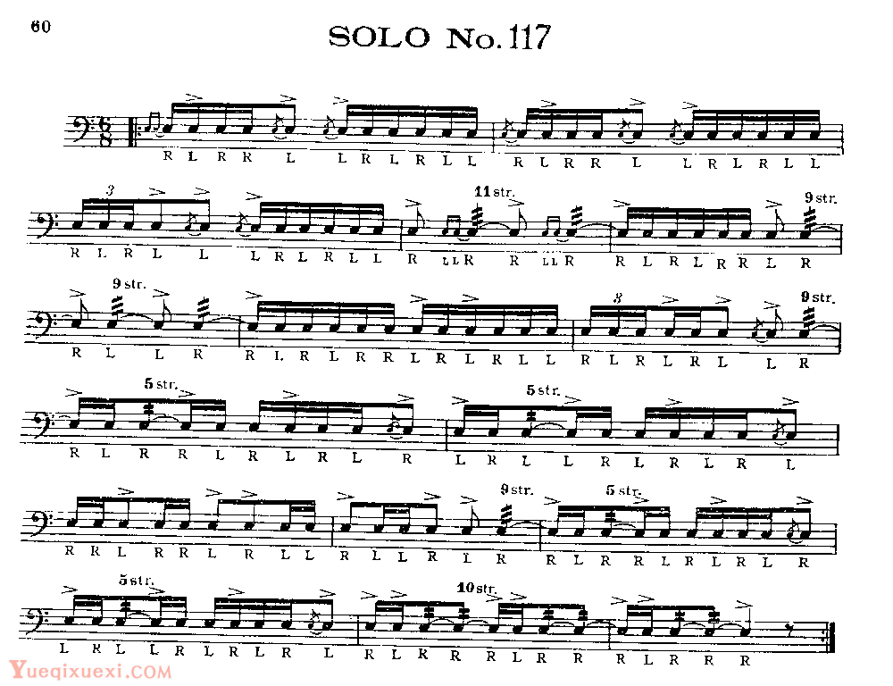 美国军鼓150条精华SOLO系列之《SOLO No.117》