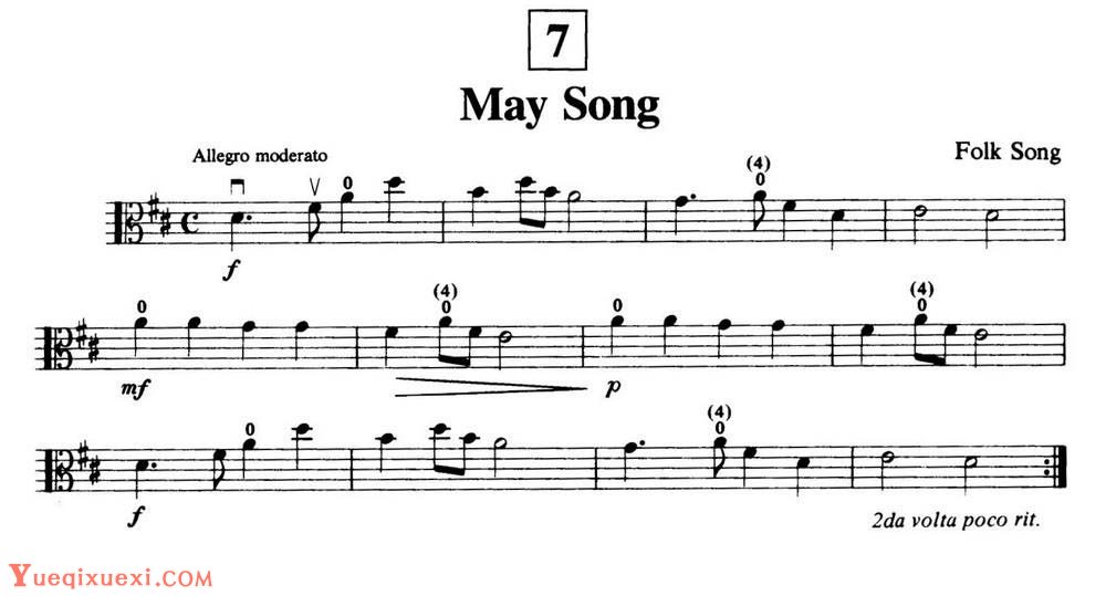 may Song 中提琴谱