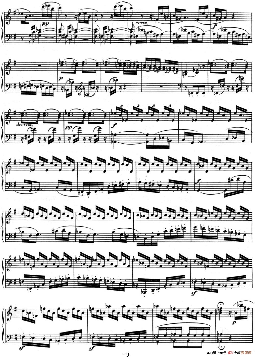 [钢琴谱] 贝多芬钢琴奏鸣曲10 g大调 op14 no2 g major